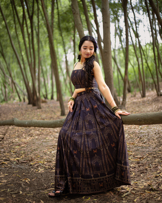 The Bangalore Palace Edition Crop Top Set