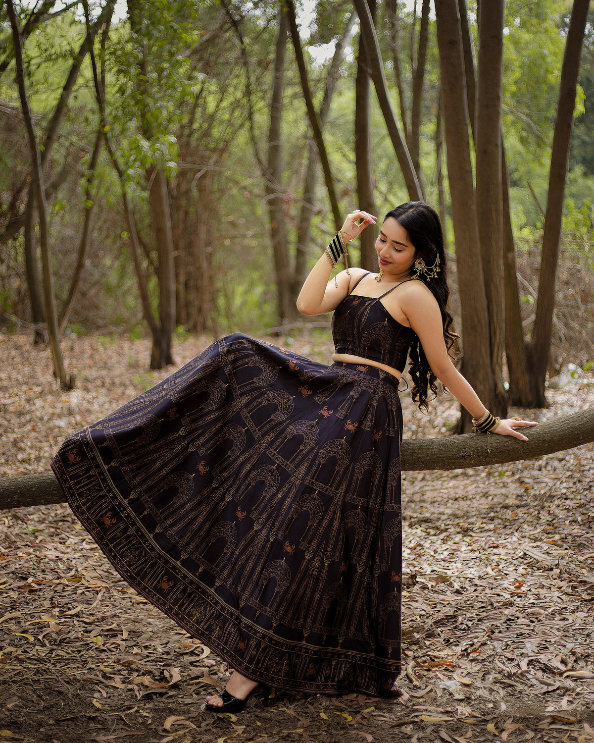 The Bangalore Palace Edition Crop Top Set