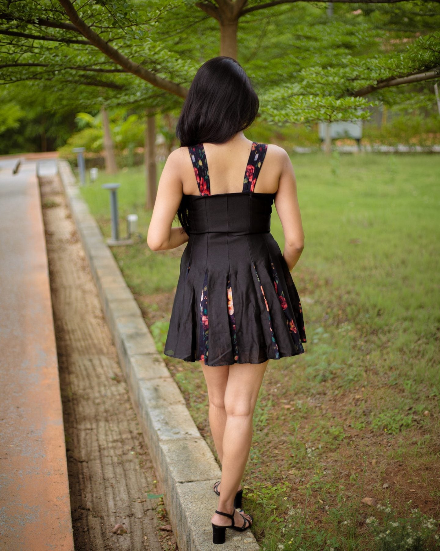 Midnight Bloom Mini Dress